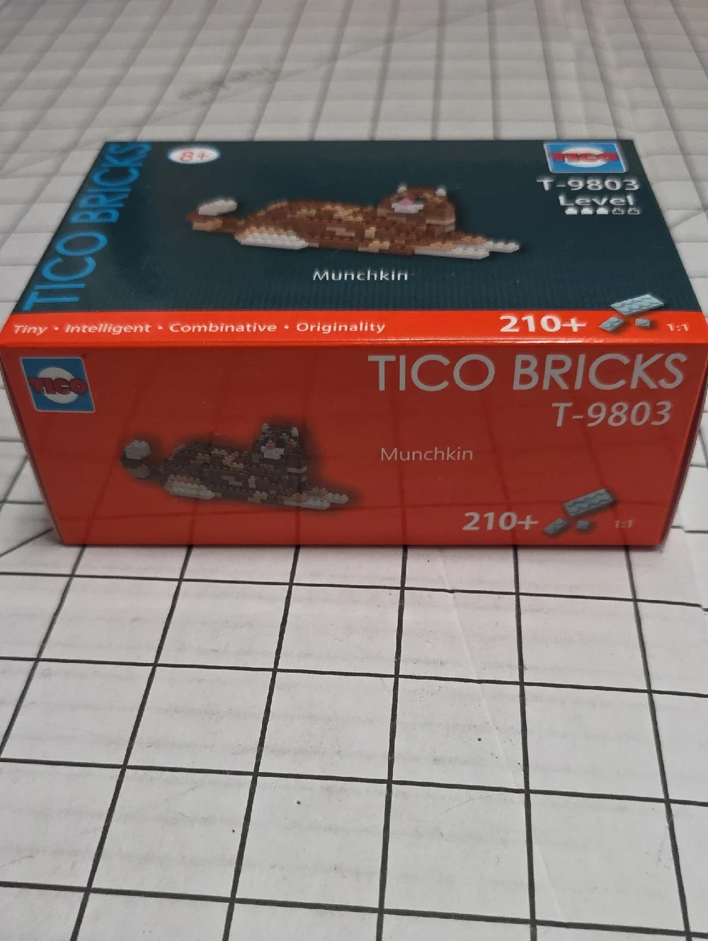 Munchkin Building Set - Tan & White, TICO Bricks NIB T-9804